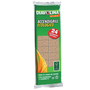Accendifuoco 24 Cubi Diavolina Ecologico 15330