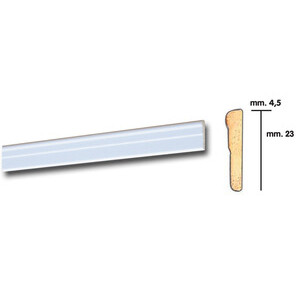 Cornice P/Parati 4,5X23 Barocco 200 cm Bianco