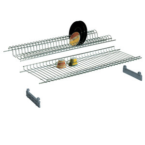 Mensola Scolapiatti Acciaio Crom C/Supp 76 cm