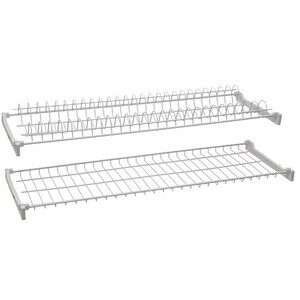 Mensola Scolapiatti Acciaio Plast C/Supp 76 cm