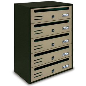 Cassetta Postale Alubox Cubo/R 5 38,5X25X53 Sabbia