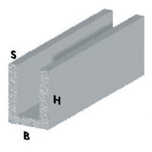 Profilo Cromo H.200 cm Canalino U 10X15X1