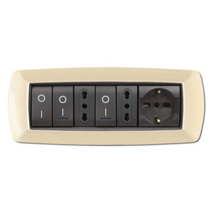 Placca Life Living Plast Avorio 7P