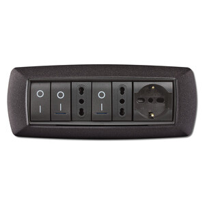 Placca Life Living Plast Grigio Notte Vulcan 7P