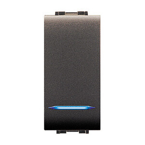 Life 4018 Pulsante Unipolare Illumin.le Grigio An