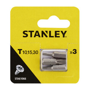 Stanley STA61066 3 Inserti 25MM TX Torx 10-15-30