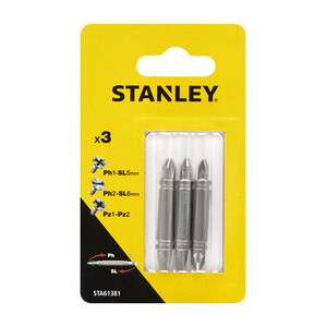 Stanley STA61381 3 Inserti Doppi 48MM Ass.