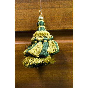 Fiocco P/Tenda Shantou 9 cm Verde e Oro