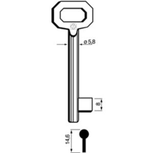 Silca 5010 Chiave Patent Passepartout Corta Bronzata