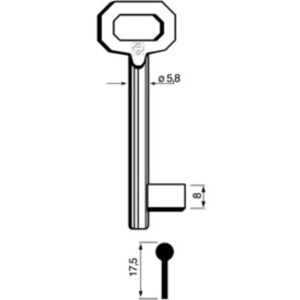 Silca 5012 Chiave Patent Passepartout Lunga Bronzata