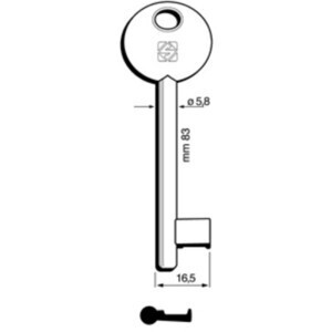 Silca 6P1D Chiave Patent Pari Nichelata
