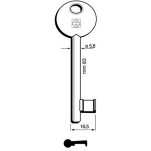 Silca 6P1S Chiave Patent Disp Bronzata