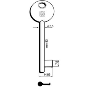 Silca 6P2D Chiave Patent Disp Bronzata