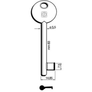 Silca 6P2S Chiave Patent Pari Bronzata