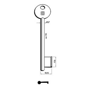 Silca 6P7S Chiave Patent Disp Nichelata