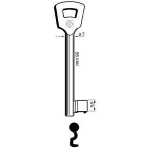 Silca 3NFHL Chiave Patent Nichelata