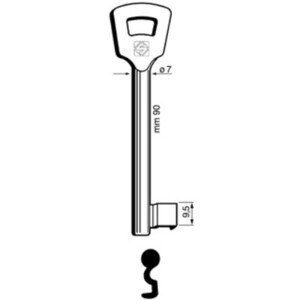 Silca 6NFH4L (EX 4NFHL) Chiave Patent Nichelata