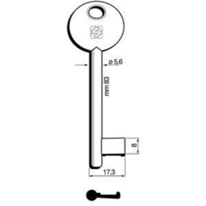 Silca 6P3D Chiave Patent Pari Bronzata