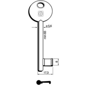 Silca 6P3S Chiave Patent Disp Bronzata