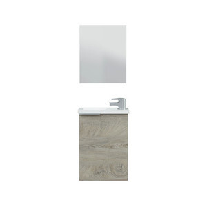 Kit Mobile Bagno 1 Anta 40 Sosp. Lavabo Rovere