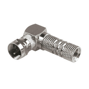 Spina TV Satellitare Tipo F a 90° P/Cavo D 7 mm
