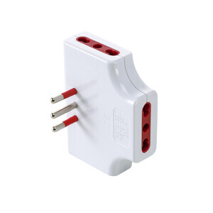 Rosi 78132 Adattatore Triplo Piatto 10A 3PR Bip C/Limit