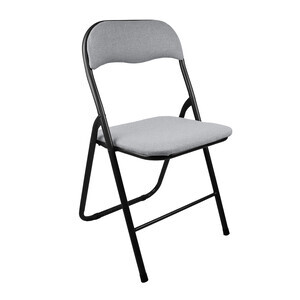 Sedia Pieghevole Boucle Polo Grigio Chiaro 6