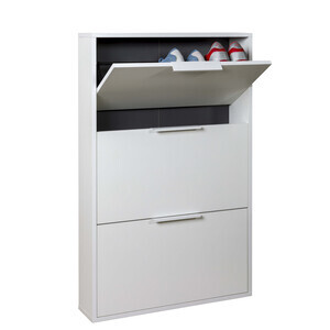 Scarpiera 3 Ribalte Slim 65X15XH105CM Bianco