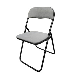 Sedia Pieghevole Polo Tessuto Grigio Chiaro 11