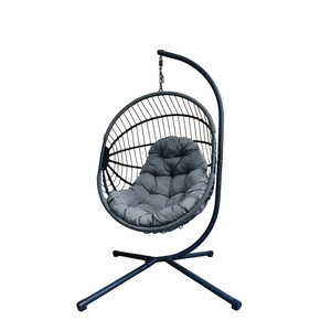 C Poltrona Sospesa Acc Polyrat 108X192CM Aura Nero