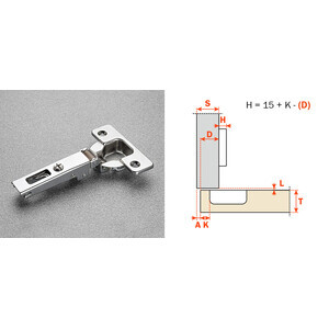 Salice Cerniera C2A6A99 F35 Collo Basso 0 110 Gradi