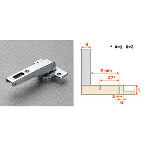 Salice Cerniera Controcol C2ABN99AC Lunga 94 Gradi