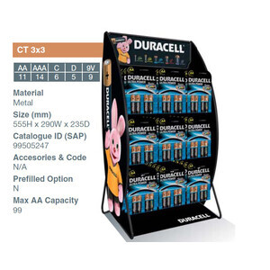 Espositore Duracell 9 Ganci da Banco