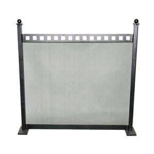 C Parascintille a Pannello 63,5X61,5 P/Camino Nero