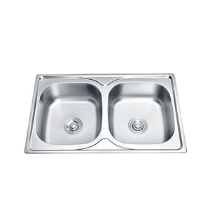 C Lavello 2 Vasche 80X50 S/Gocciolatoio