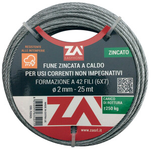 Fune Acciaio Commerciale 42F D 3MM CF 25M