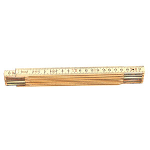 PL Doppio Metro in Legno 10 Aste 16 mm Bianco
