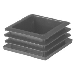 Puntale Alettato Quadrato 60X60 mm Plast Nero