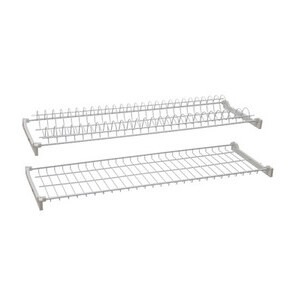Mensola Scolapiatti Acciaio Plast C/Supp 56 cm