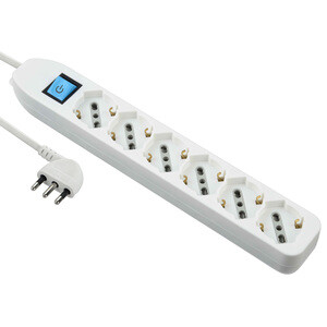 Multipresa 6P Bip/SCHUKO+INTERR Bianco FIG.4