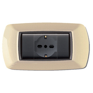 Placca Life Living Plast Avorio 4P