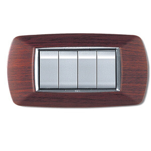Placca Life Living Plast Legno Scuro 4P