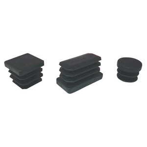 Puntale Alettato Rettangol 30X60 mm Plast Nero