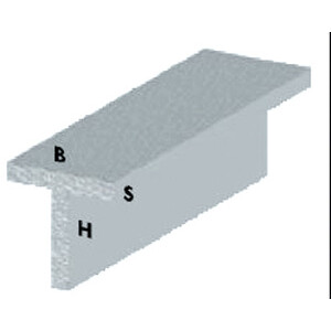 Profilo Argento H.100 cm T 15X15X1,5 mm