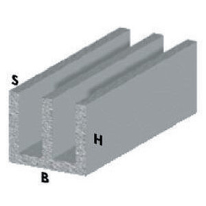 Profilo Argento H.200 cm Canalino Uu 16X12X1 mm