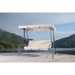 C Dondolo Brezza Acciaio a 3 Posti Beige