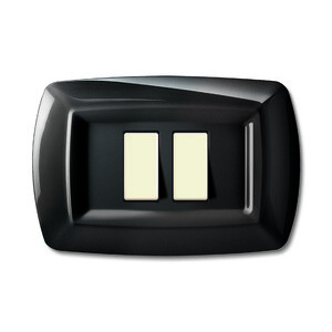 Tondo' Placca Magic Plast 2P Ravvicinati Nero