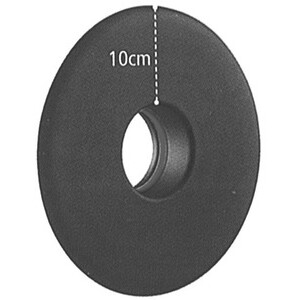 Rosone P/Stufa a Pellet Corona 10 cm D 8 cm Nero Opaco