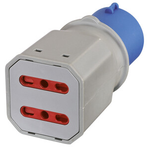 Adattatore Industriale 16A 220V 2PR Bip IP44 Fig. 7