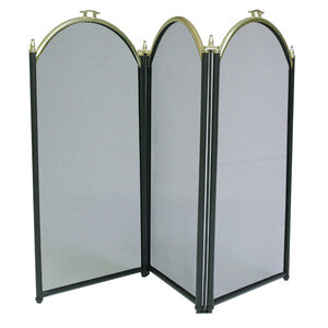Parascintille 3 Ante Bordo Ottone 98XH60 cm